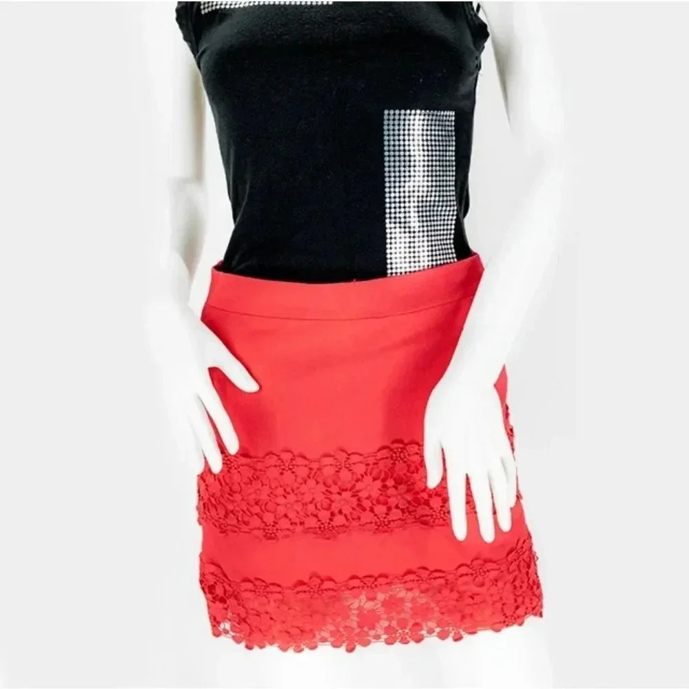 J. Crew Pink Skirt With Flower Applique